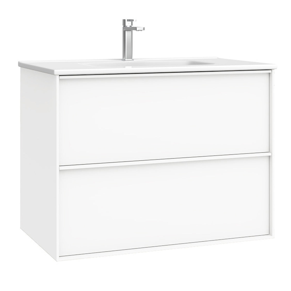 Kommode & Håndvask 80 cm Tenfors Nordlig Vit Matt