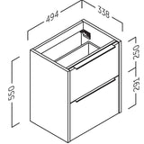 Badeværelsesmøbel Sæt Tenfors Smidig 50 cm Beige Mink