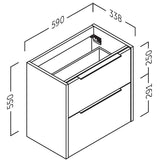 Badeværelsesmøbel Sæt Tenfors Smidig 60 cm Hvid Blank