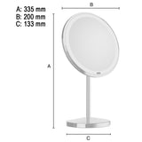 Makeupspejl Smedbo Glow Fritstående LED Krom Blank