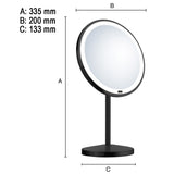 Makeupspejl Smedbo Glow Fritstående LED Sort Mat