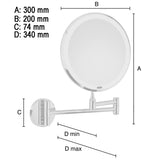 Makeupspejl Smedbo Glow Væg LED Krom Blank