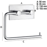 Toiletpapirholder Smedbo Selvklæbende Kantet Krom Blank