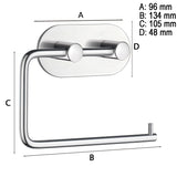 Toiletpapirholder Smedbo Selvklæbende Rund Krom Blank