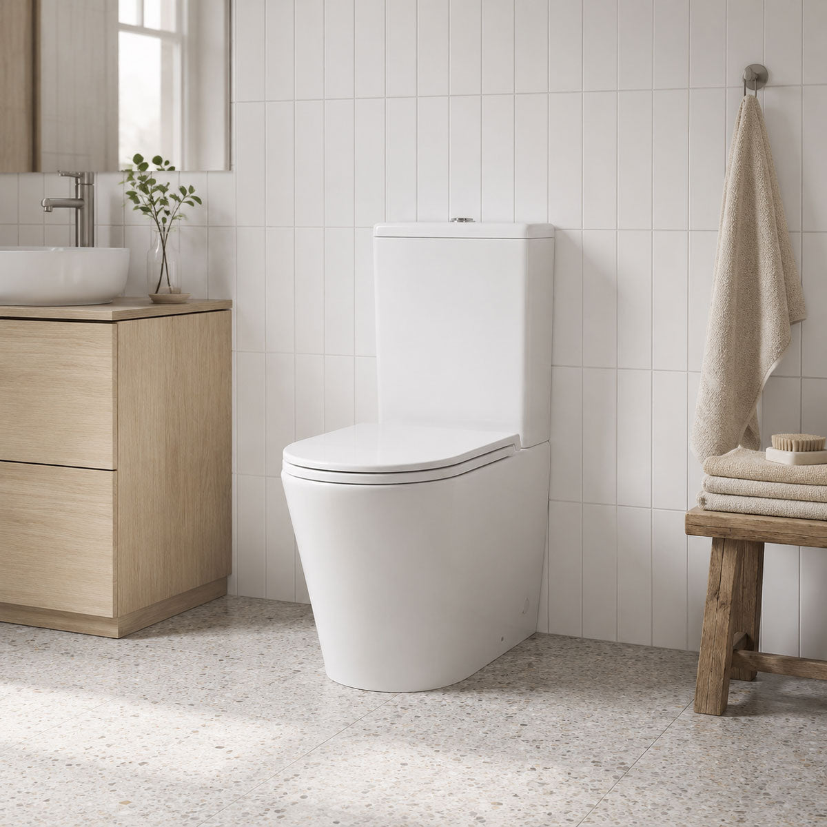 Toiletstol Tenfors Sanitario Hvid Blank