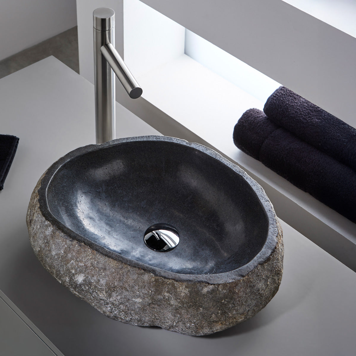 Håndvask Flodsten 45x40x15 cm