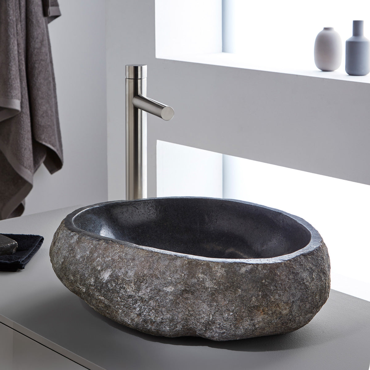 Håndvask Flodsten 45x40x15 cm