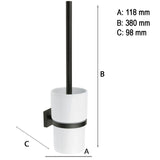 Toiletbørste Smedbo House, med beholder Sort Mat