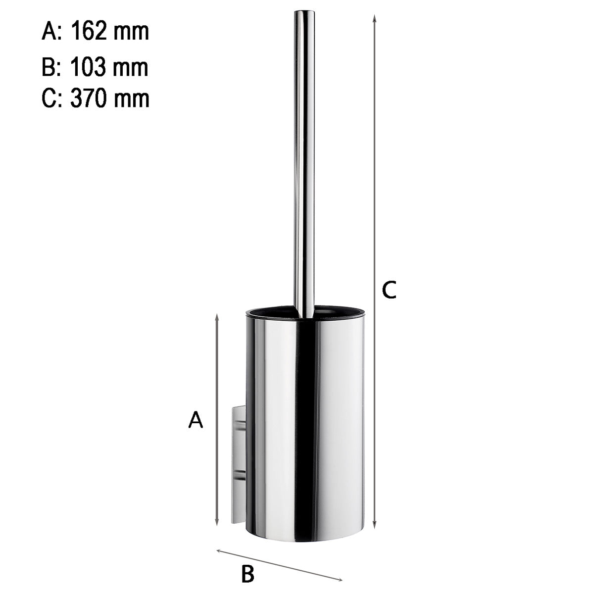 Toiletbørste Smedbo Selvklæbende Rustfri Poleret