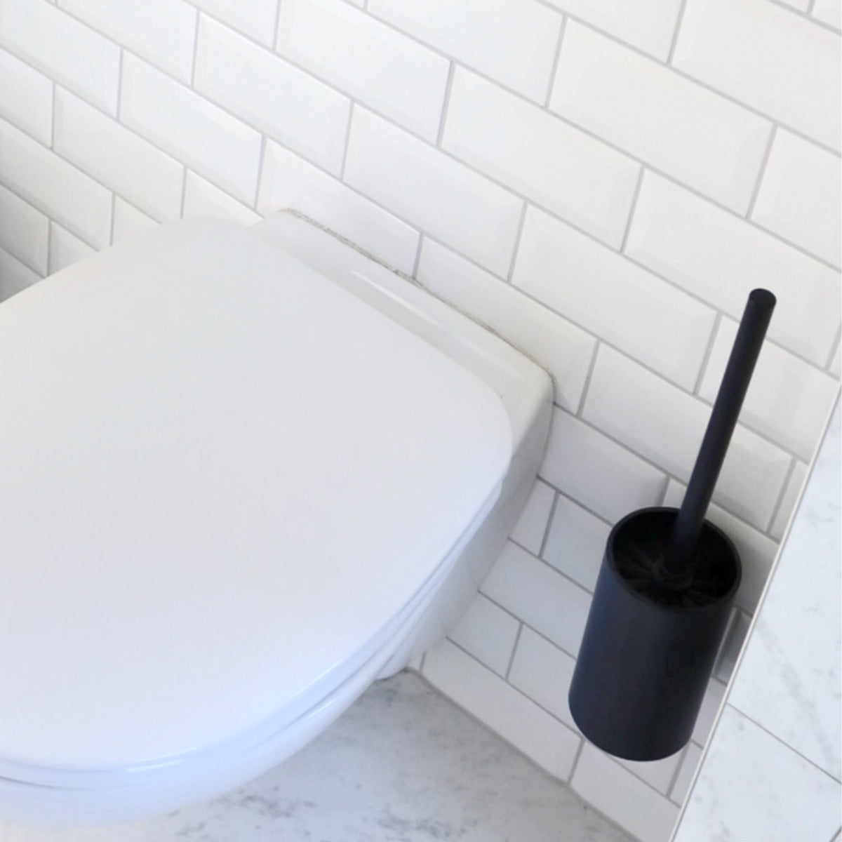 Toiletbørste Smedbo Selvklæbende Sort Mat