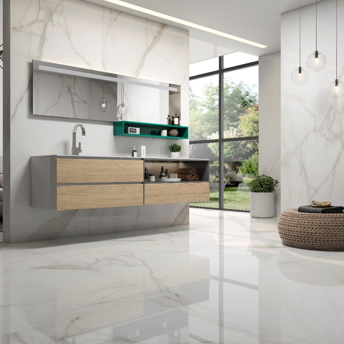 Klinker Tholos White Blank Marmor 60x120