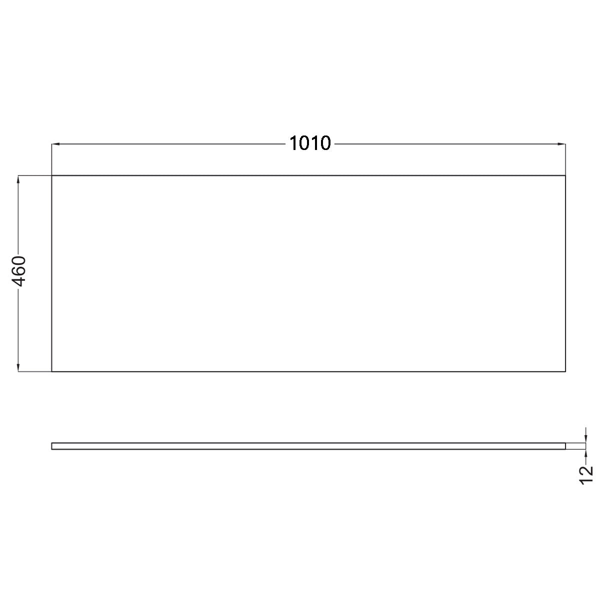 Bordplade Solid Surface Tenfors 100x45 cm Hvid Mat