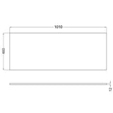 Bordplade Solid Surface Tenfors 100x45 cm Hvid Mat