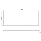 Bordplade Solid Surface Tenfors 120x45 cm Hvid Mat