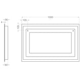 Badeværelsesspejl Dugfri LED med Bluetooth 100x65 cm Tenfors Spoty