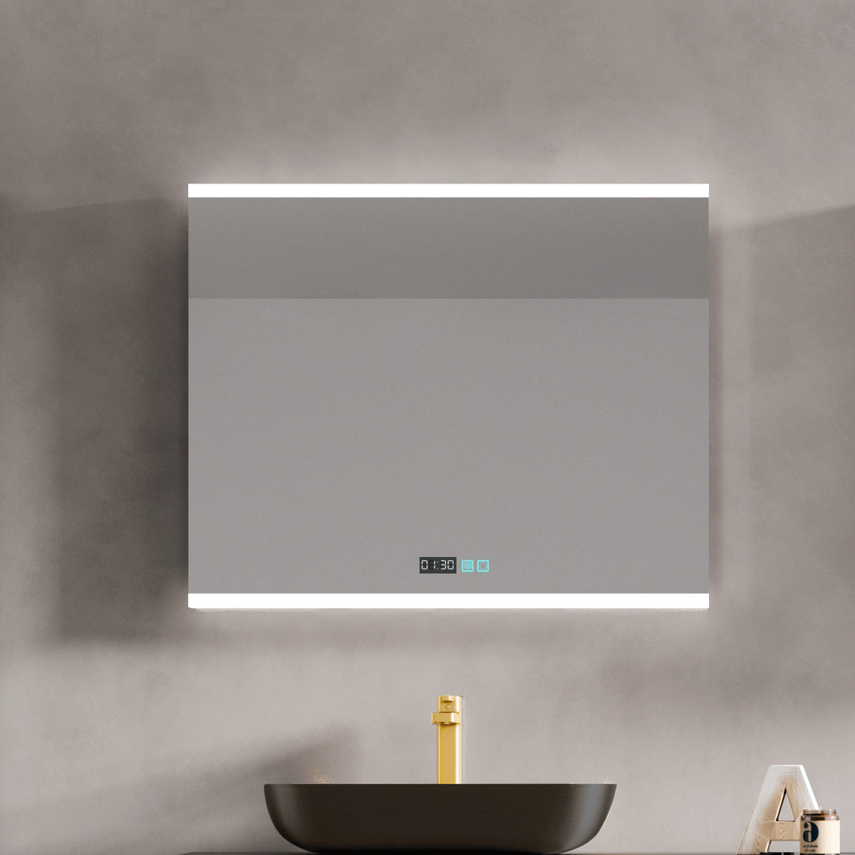 Badeværelsesspejl Dugfri LED med Bluetooth 80x65 cm Tenfors Spoty