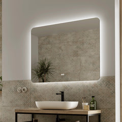 Badeværelsesspejl Dugfri LED 100x80 cm Tenfors Verona