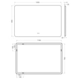 Badeværelsesspejl Dugfri LED 120x80 cm Tenfors Verona