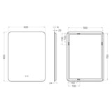 Badeværelsesspejl Dugfri LED 60x80 cm Tenfors Verona