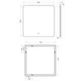 Badeværelsesspejl Dugfri LED 80x80 cm Tenfors Verona