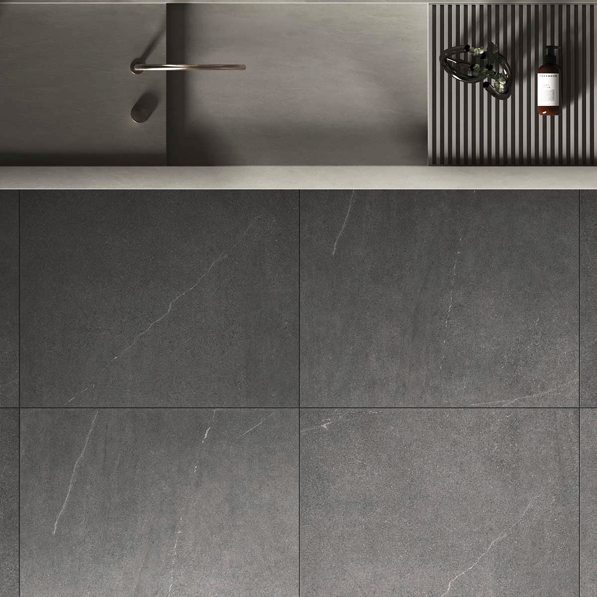Klinker Bellevue Graphite Marmor Mat 60x60