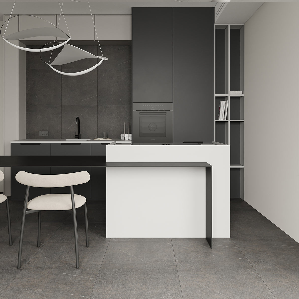 Klinker Bellevue Graphite Marmor Mat 60x60
