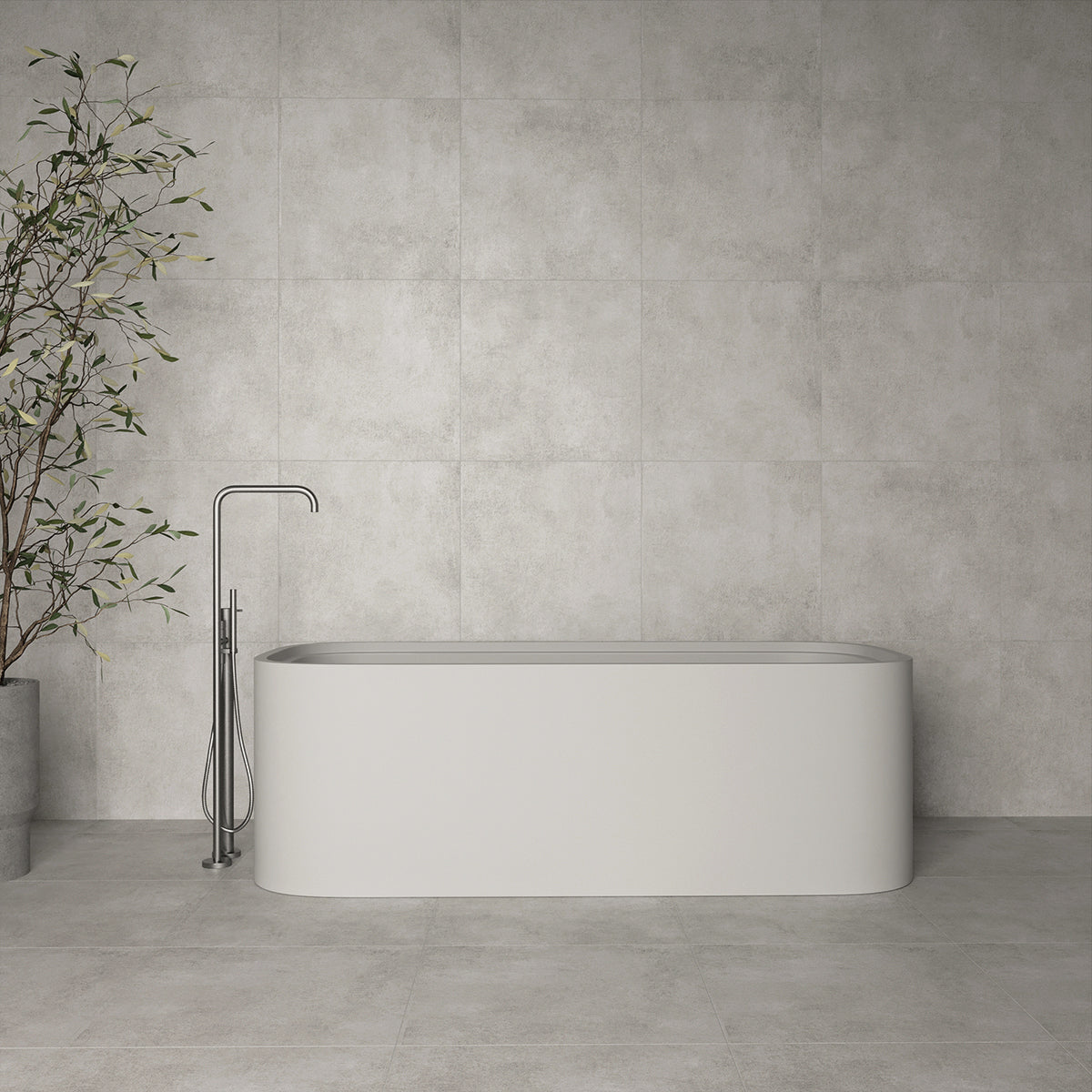 Klinker Concrete Light Grey Matt 60x60