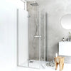 Brusedør Hafa Igloo Pro Fold 80 Klart glas Aluminium 2-pak swatch