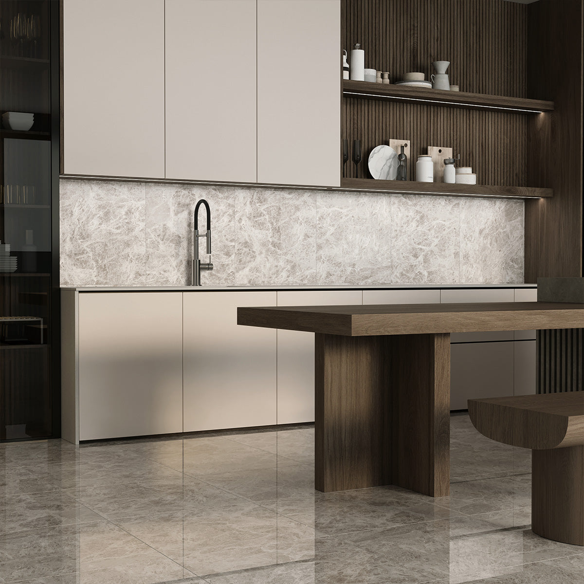 Klinker Emperador Light Grey Marmor Blank 60x60