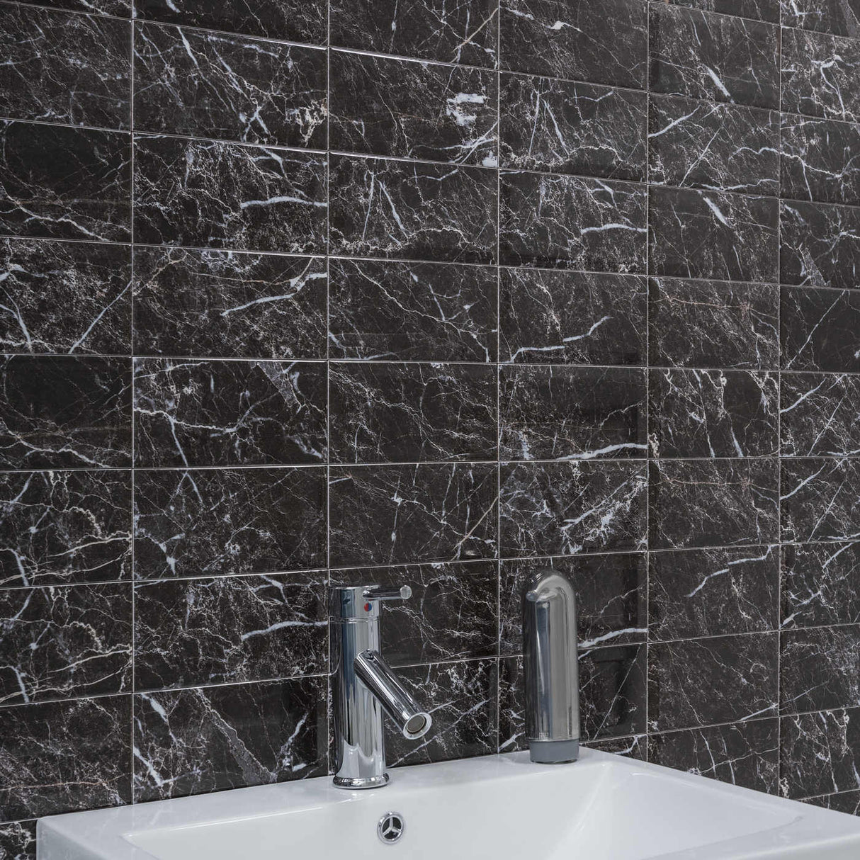Vægflise Metro Marquina Marmor 10x20
