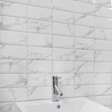 Vægflise Metro Carrara Marmor 10x20