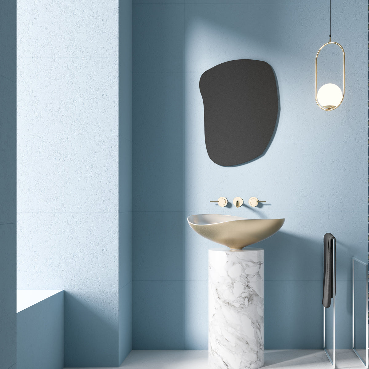 Vægflise Spring Wall Blue Mat 45x120