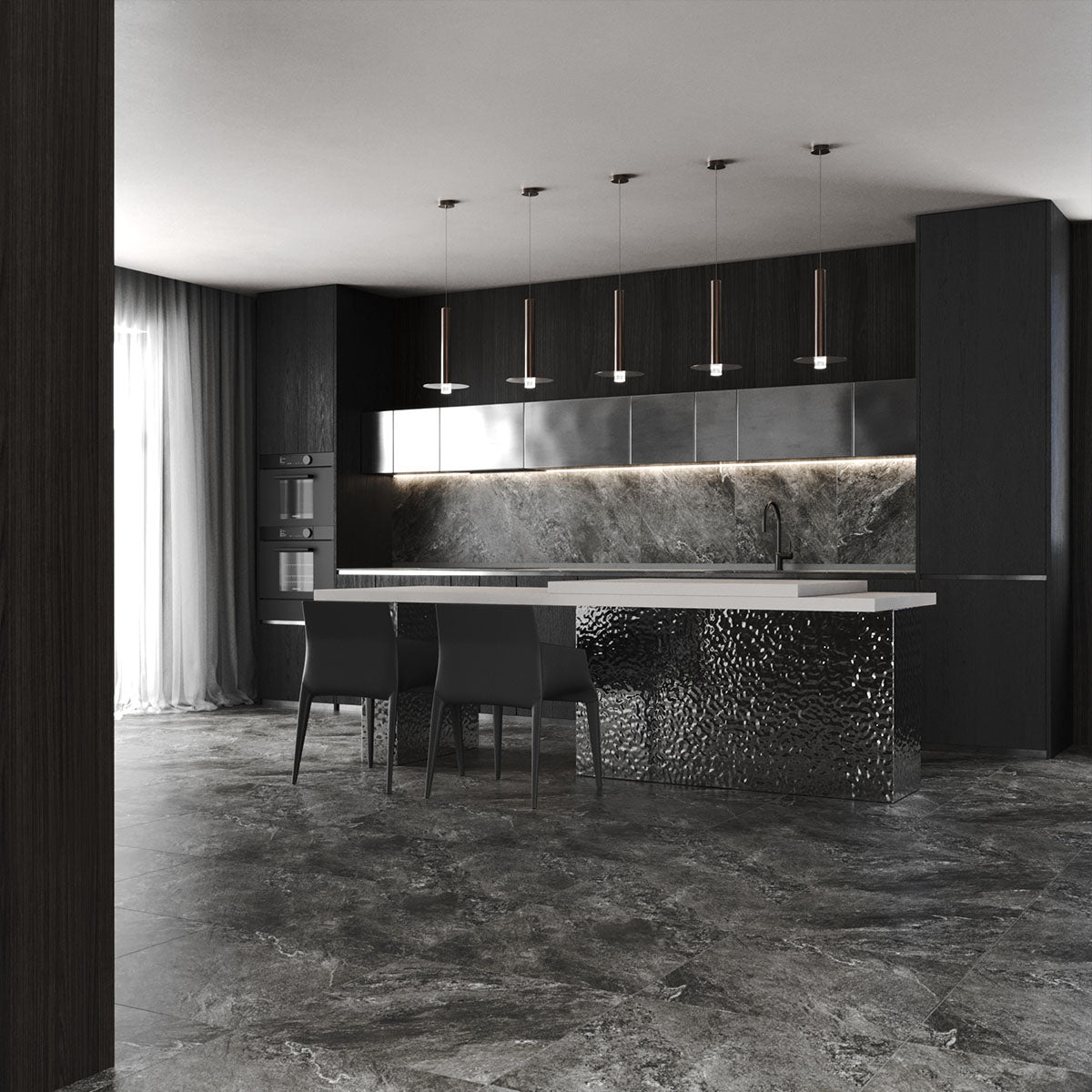 Klinker Newport Graphite Marmor Mat 60x60