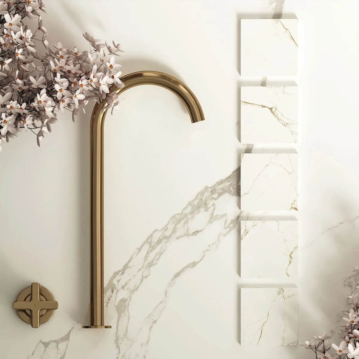 Klinker Carrara Gold Marmor Mat 60x60