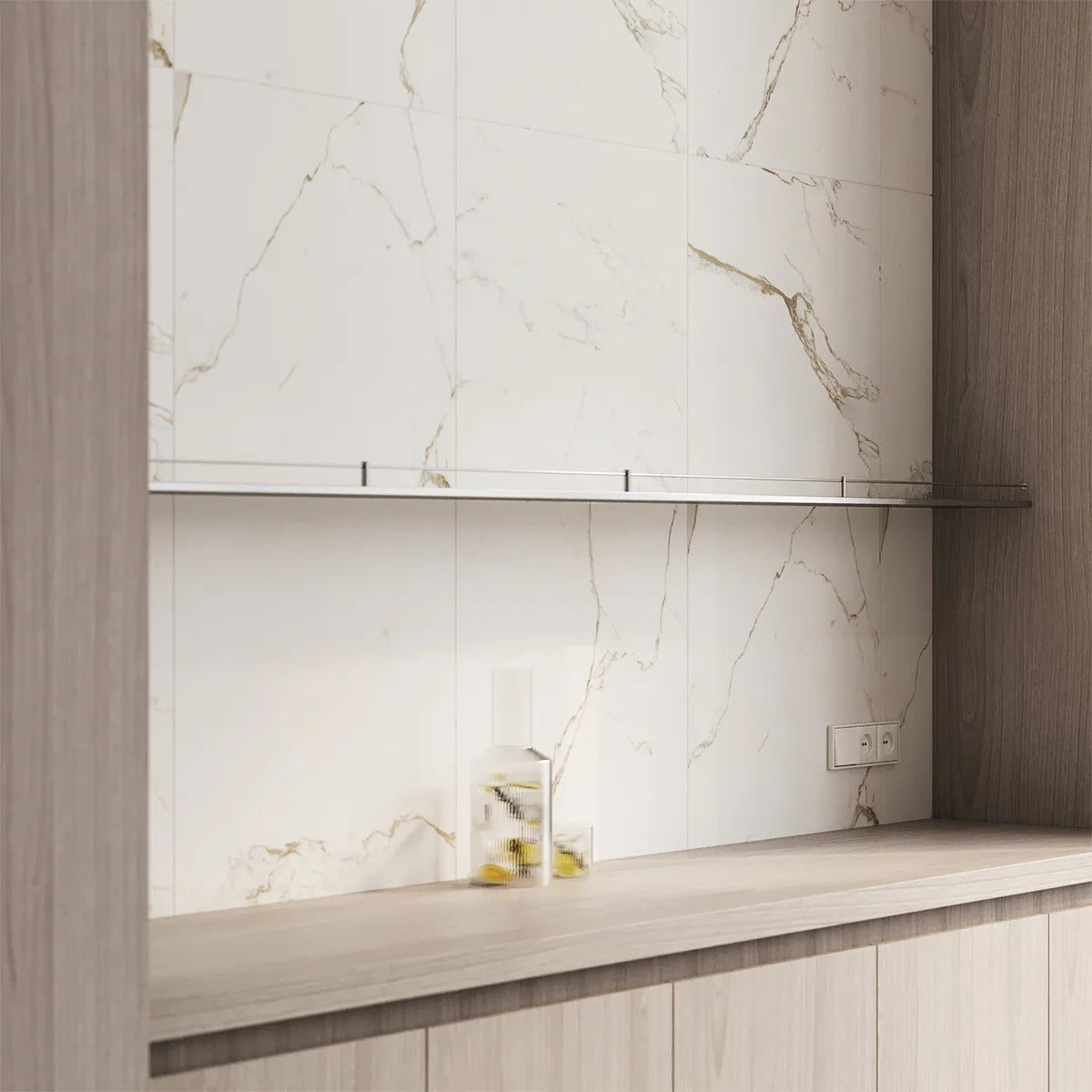 Klinker Carrara Gold Marmor Mat 60x60