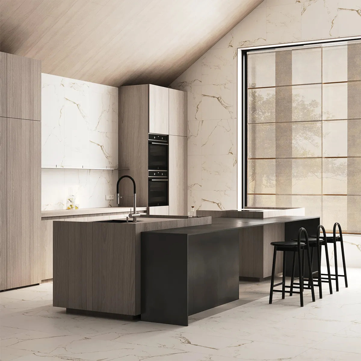 Klinker Carrara Gold Marmor Mat 60x60