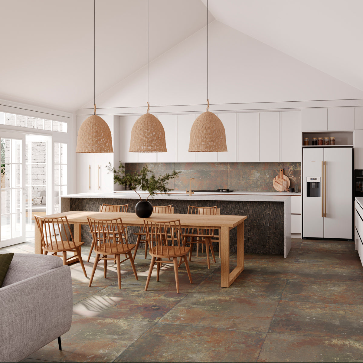 Klinker Harlem Green Mat 100x100