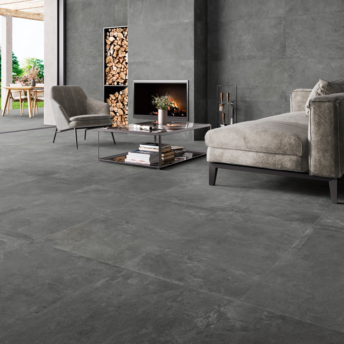 Klinker Merlot Skiffer Graphite Matt 60x120