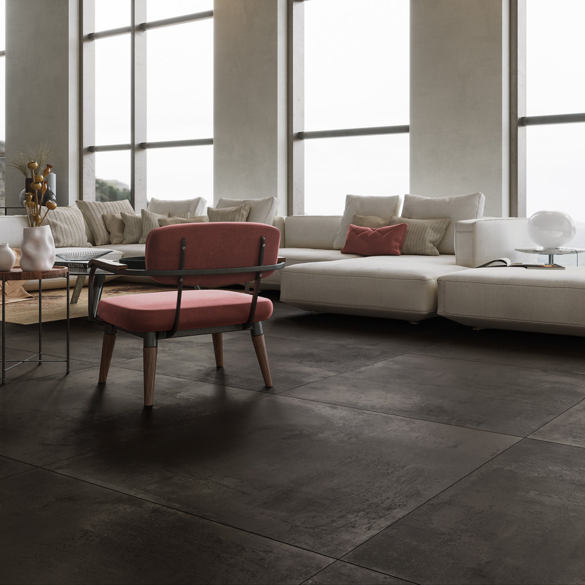 Klinker Metallic Brown Mat 100x100
