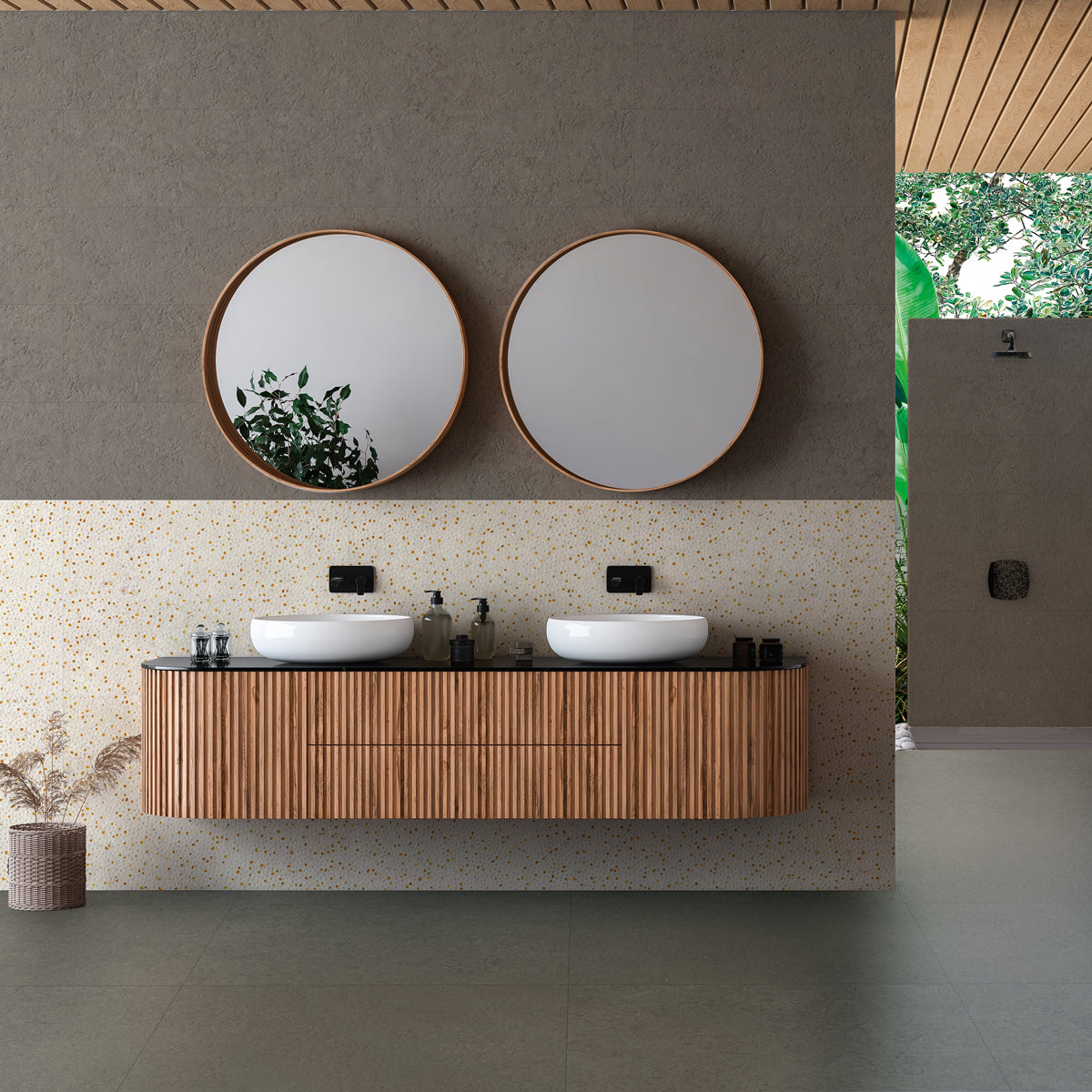 Klinker Moon Ash Mat 100x100