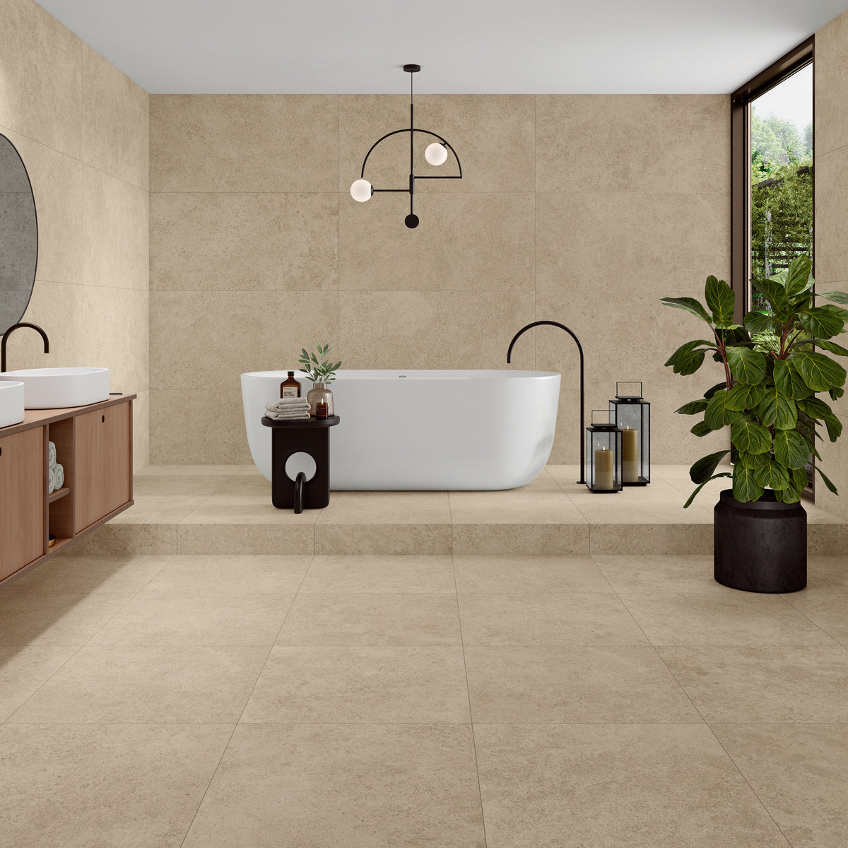 Prøve Klinker Regina Kalksten Cream Mat 120x120