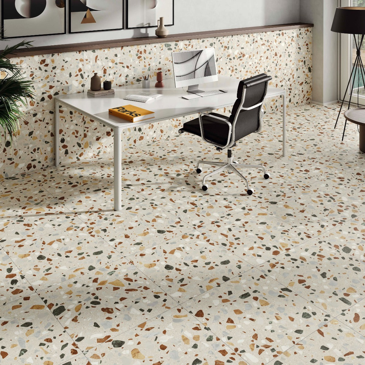 Klinker Terrazzo XL Beige Mat 60x60