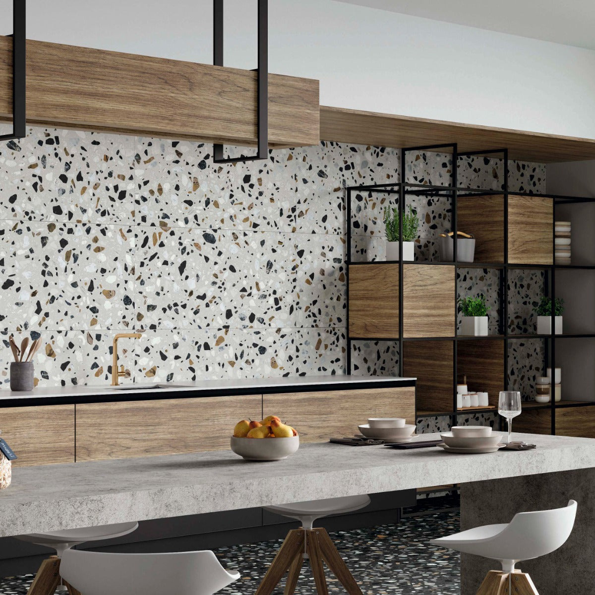 Klinker Terrazzo XL White Mat 60x60