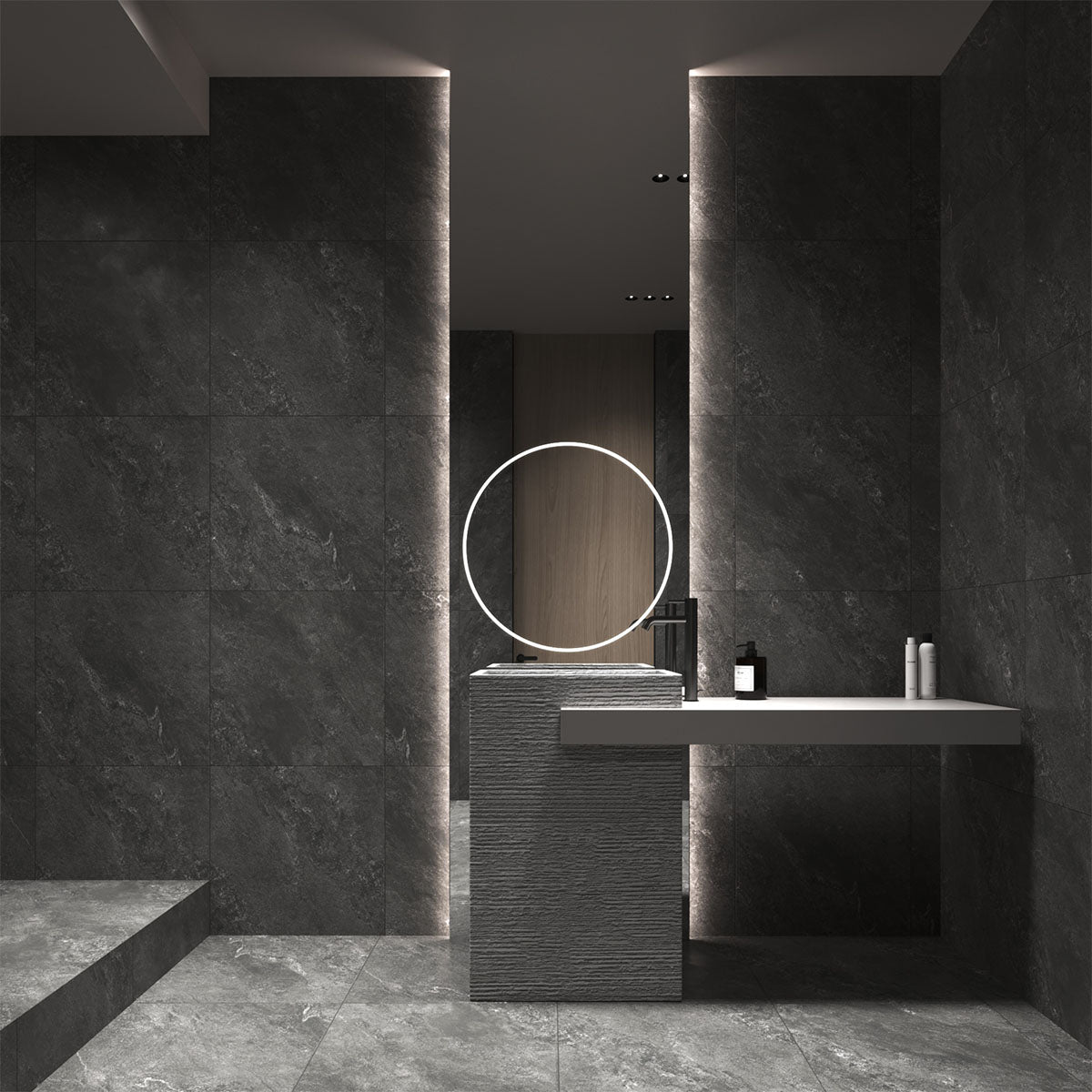 Klinker Newport Graphite Marmor Mat 60x60