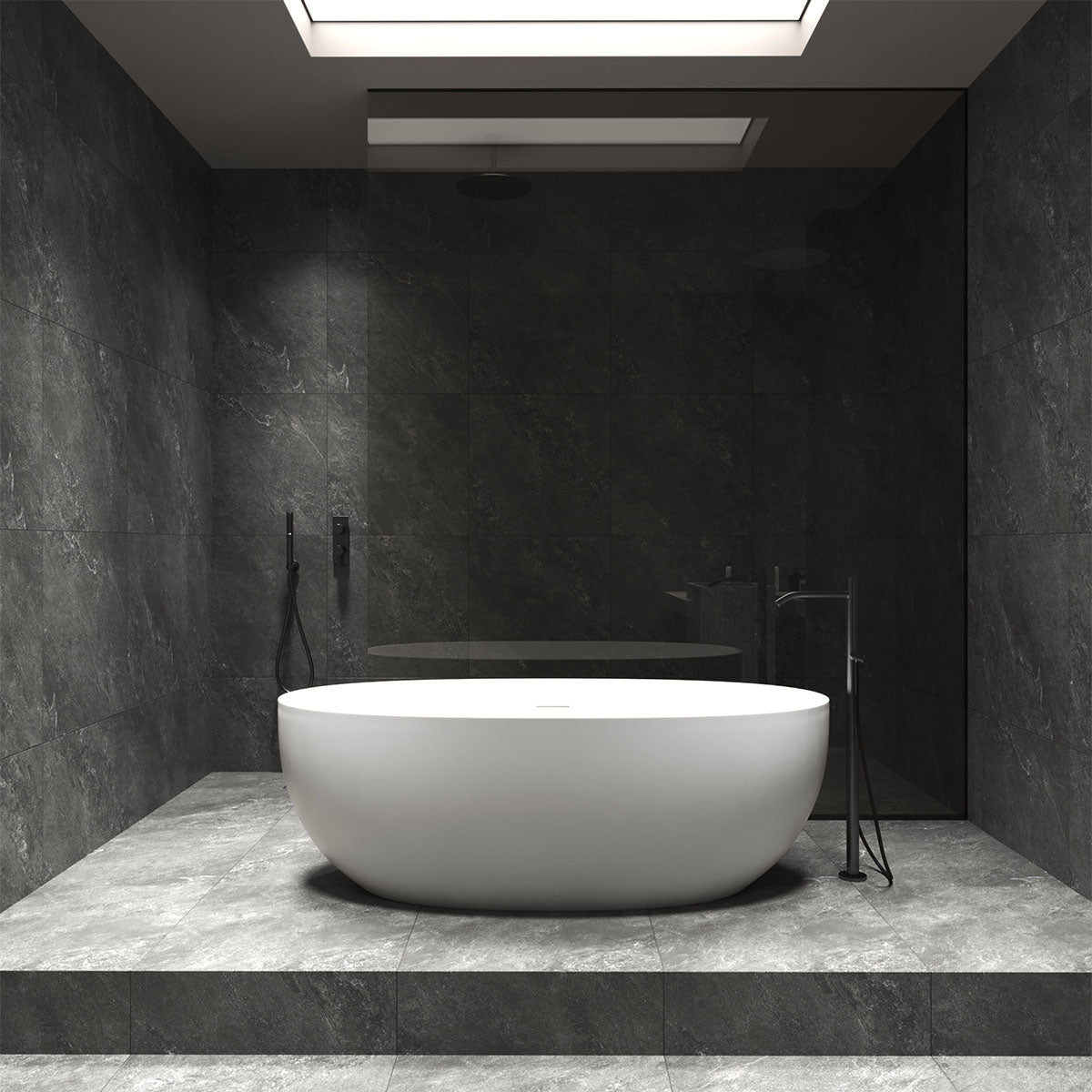 Klinker Newport Graphite Marmor Mat 60x60