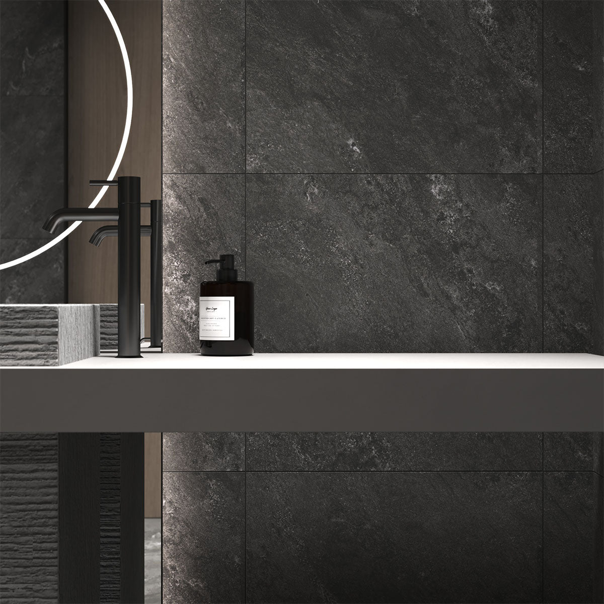 Klinker Newport Graphite Marmor Mat 60x60
