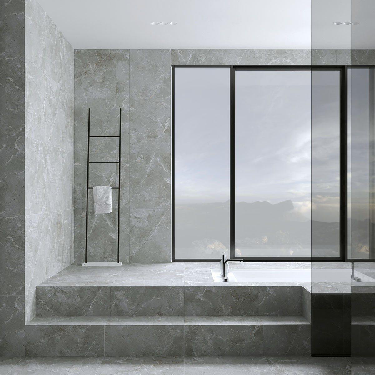 Klinker Pulpis Dark Grey Marmor Mat 60x60