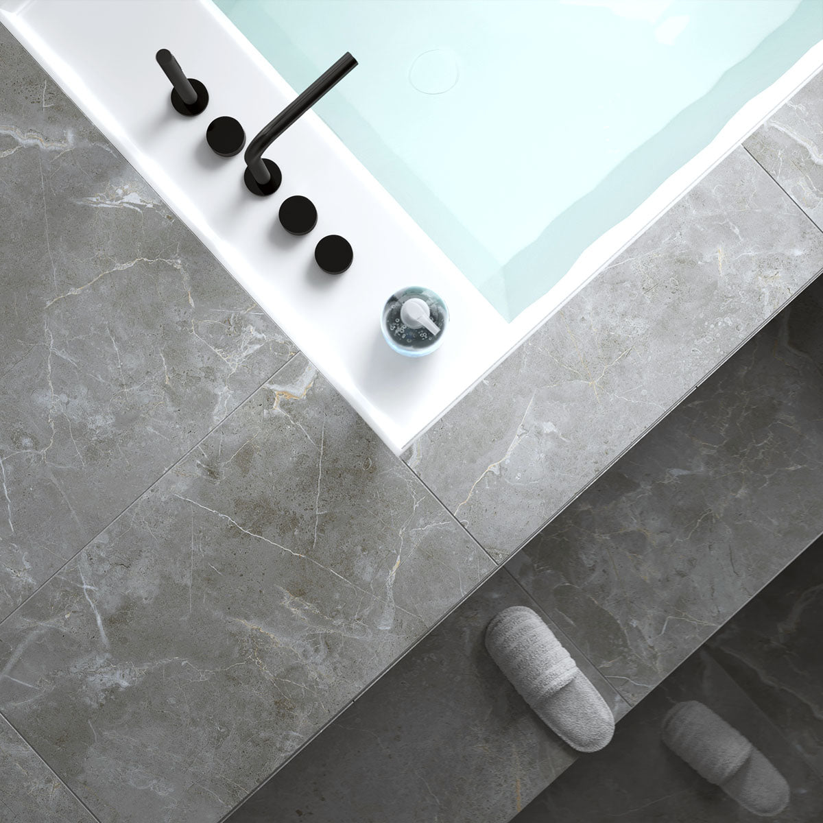 Klinker Pulpis Dark Grey Marmor Mat 60x60