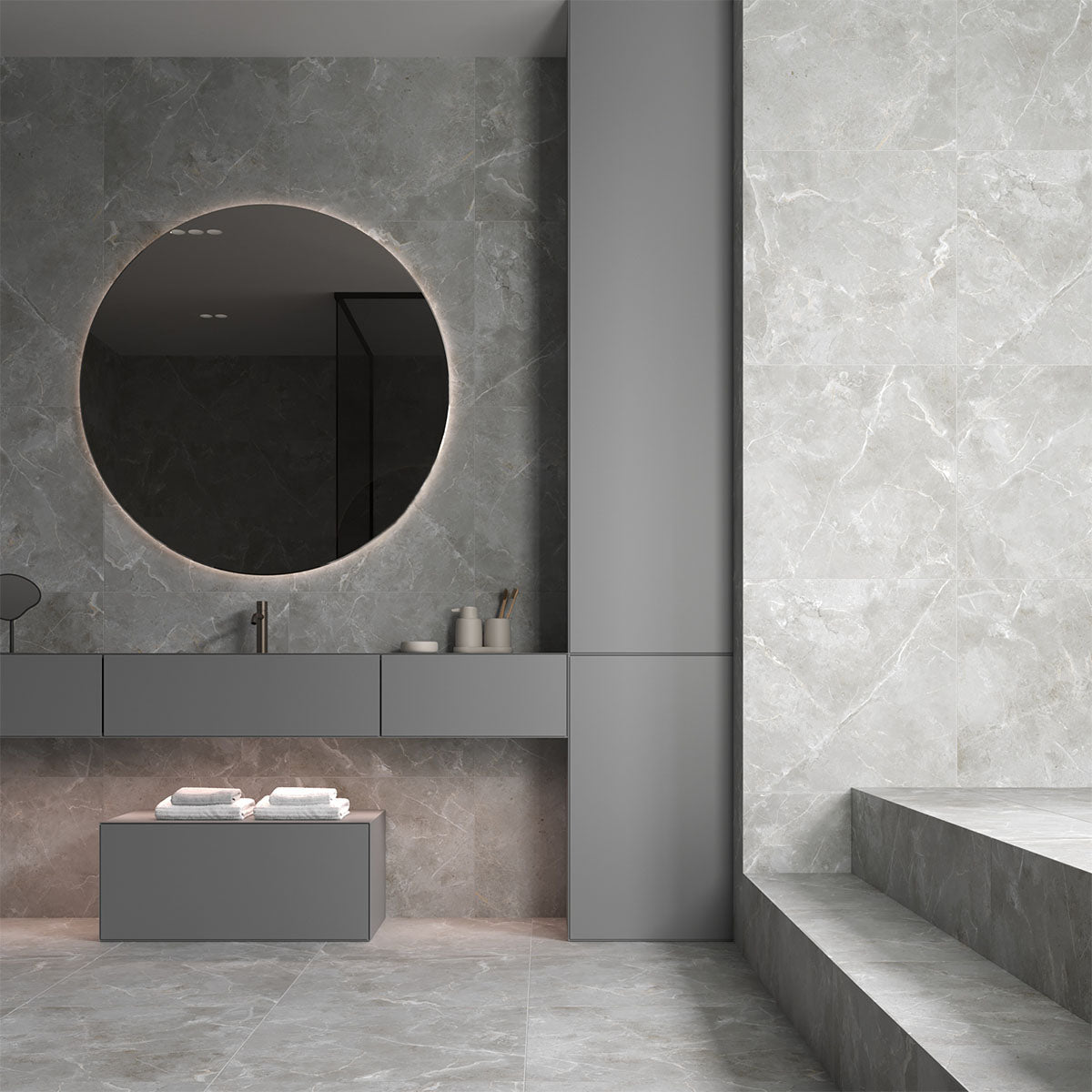 Klinker Pulpis Dark Grey Marmor Mat 60x60