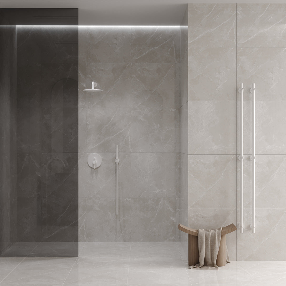 Klinker Pulpis Light Grey Marmor Blank 60x60